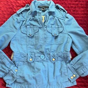 Marc By Marc Jacobs Light Blue Utility Jacket 🧥 Waist Darts Pockets 💄